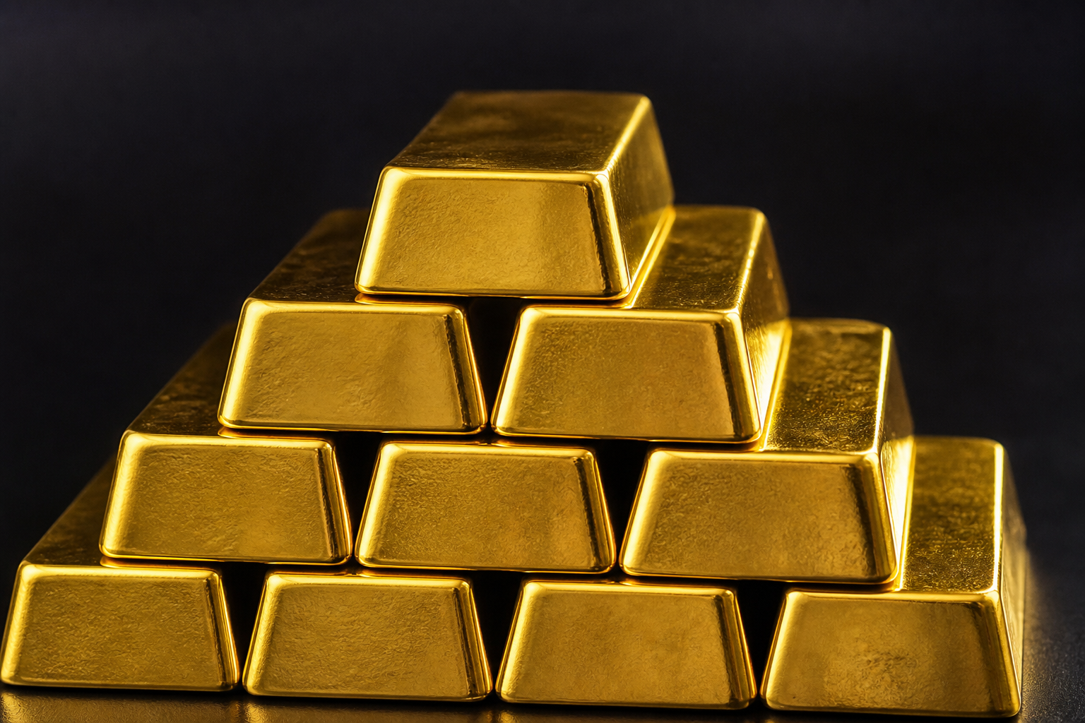 Refined gold bars