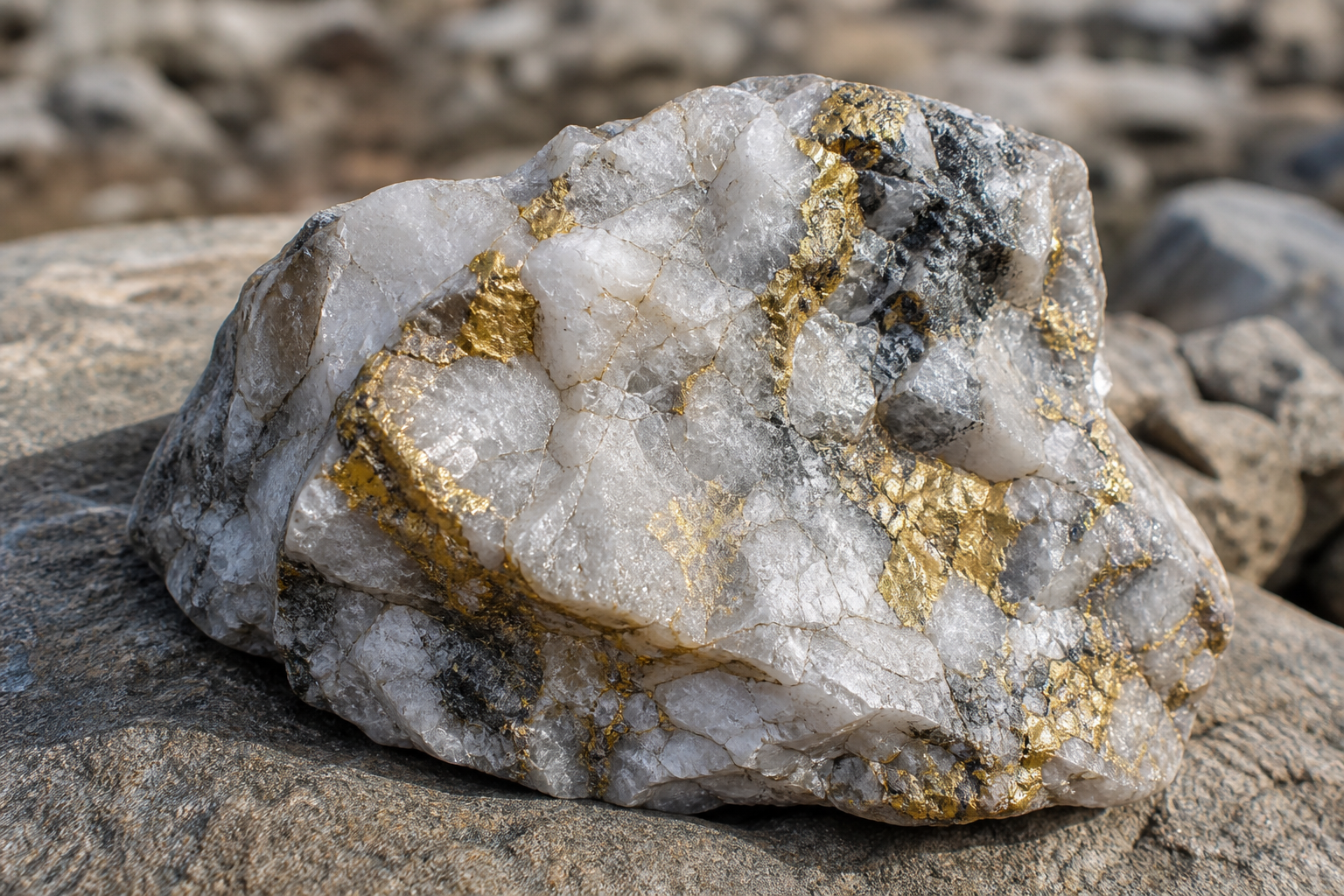 Gold-bearing ore material